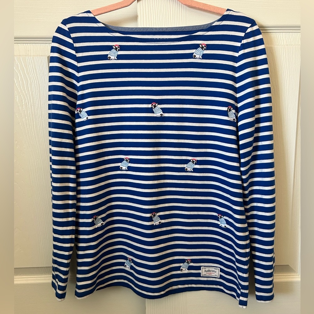 Authentic Talbots Tee - Embroidered Frenchie small
